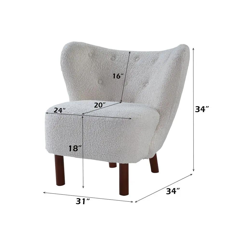 Zusud - Accent Chair - White Teddy Sherpa by Unique Piece Furniture