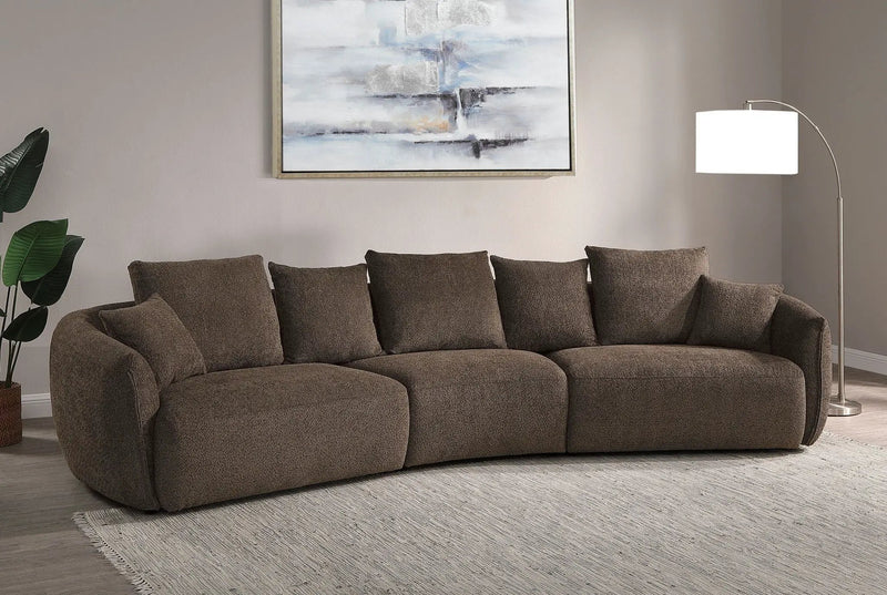 Bash - Anthology Boucle Sofa With Pillows - Brown by HouseOfZazla