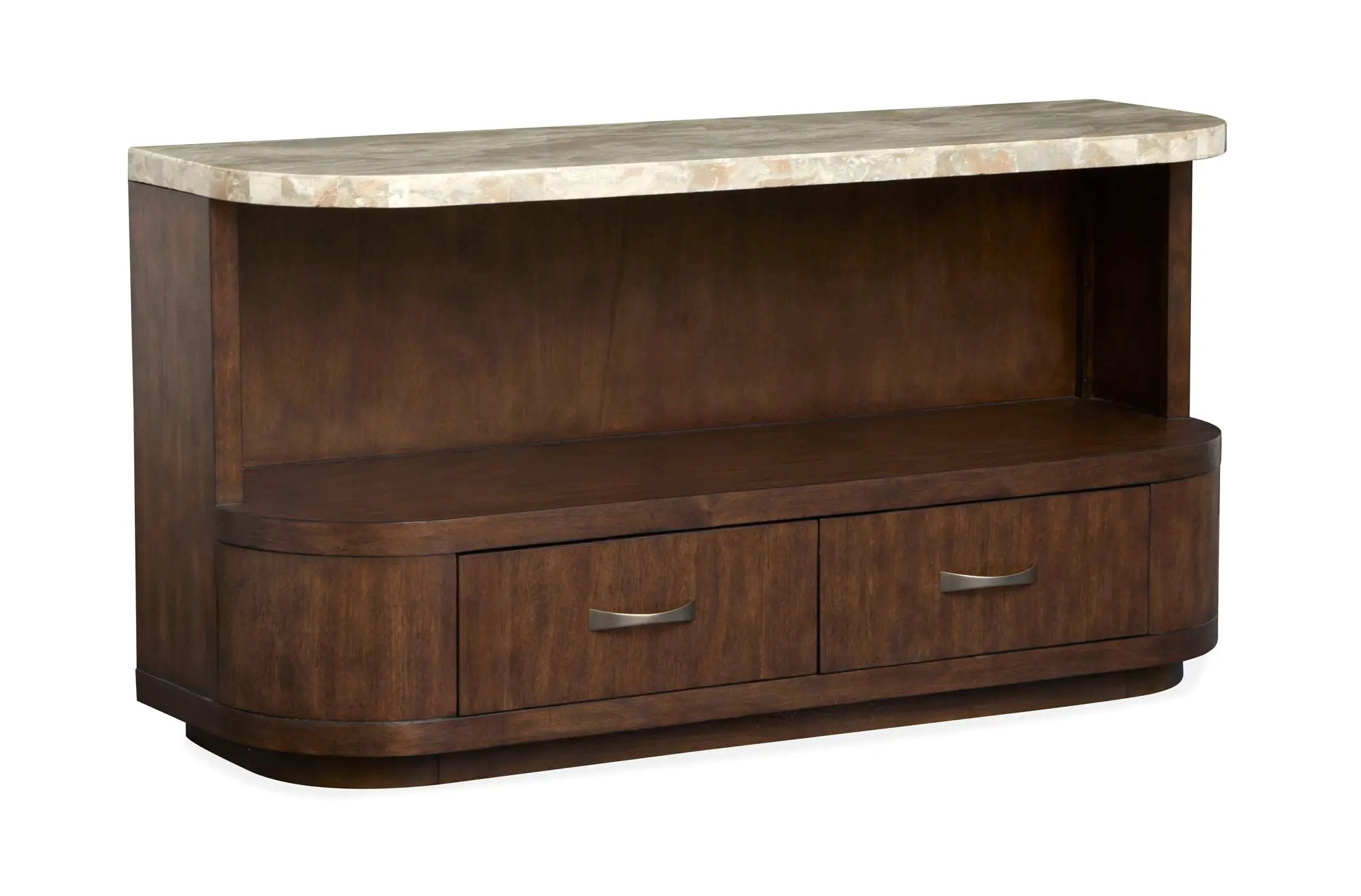 McPherson - Demilune Sofa Table - Burnt Umber by Unique Piece Furniture