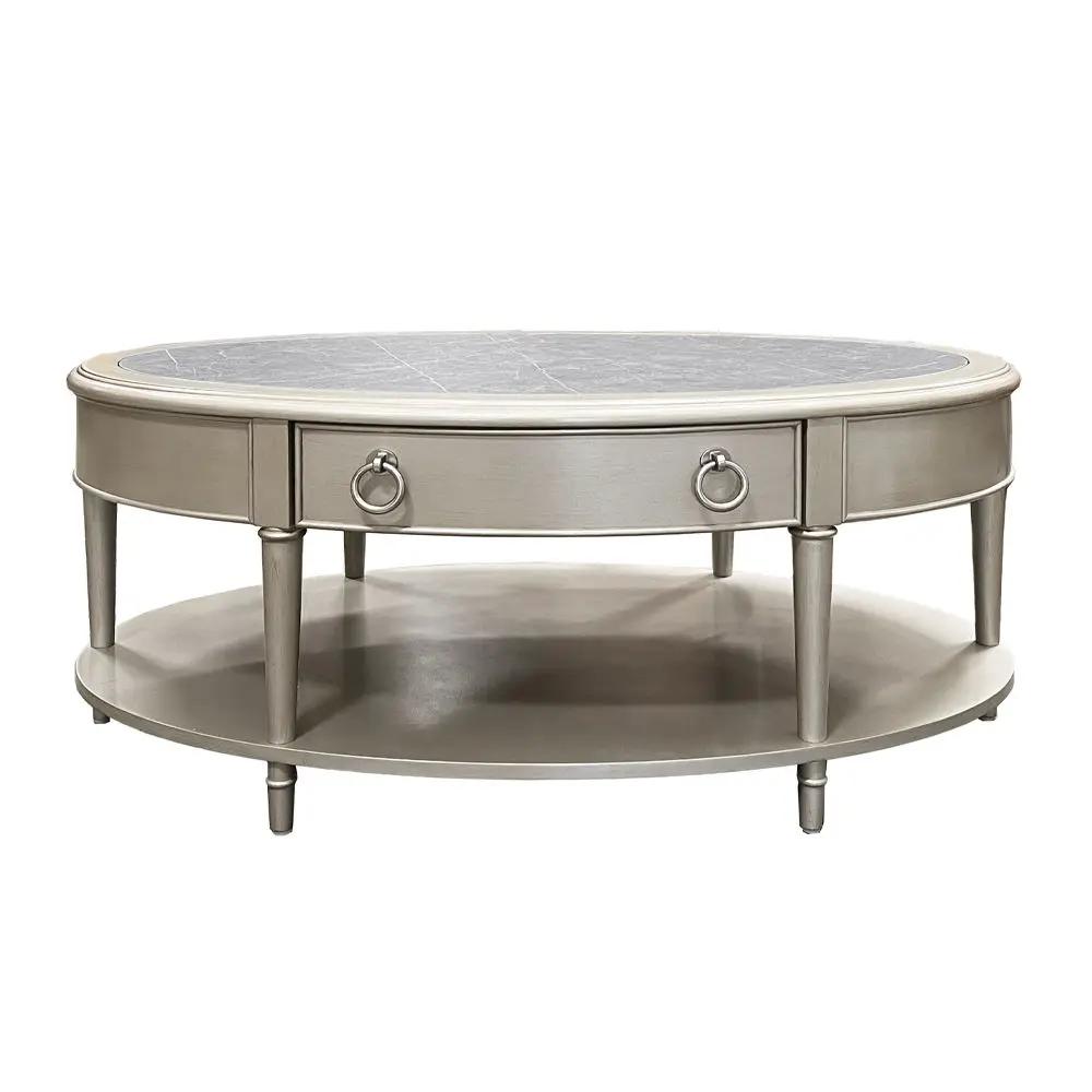 Kasa - Coffee Table - Sintered Stone Top & Champagne by Unique Piece Furniture