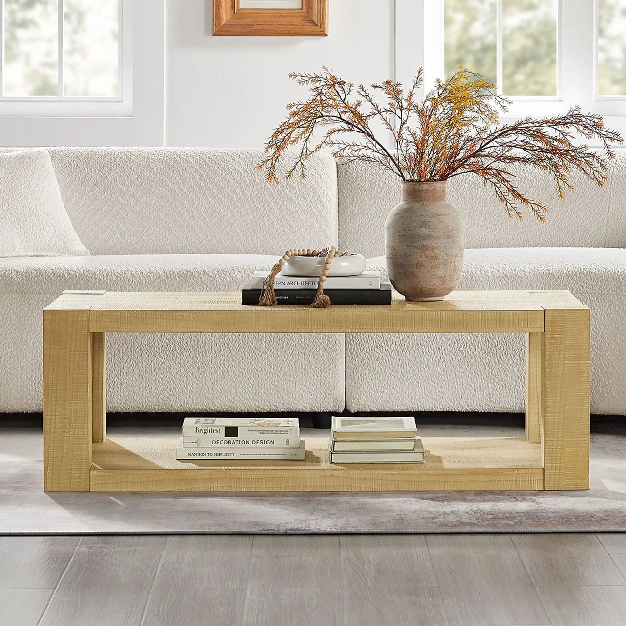 Modern Design 48 Inch Rectangular Coffee Table by HouseOfZazla