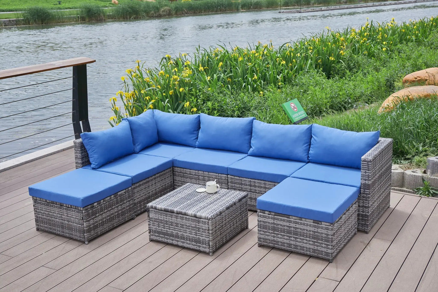 Patio Sofa With Cushions by HouseOfZazla