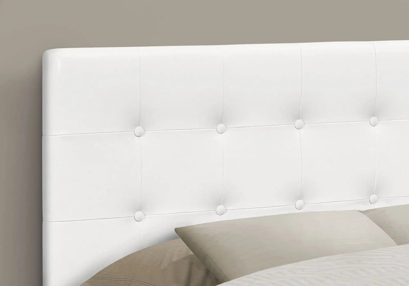 Full Size Headboard Only Upholstered Leather Look - White by HouseOfZazla