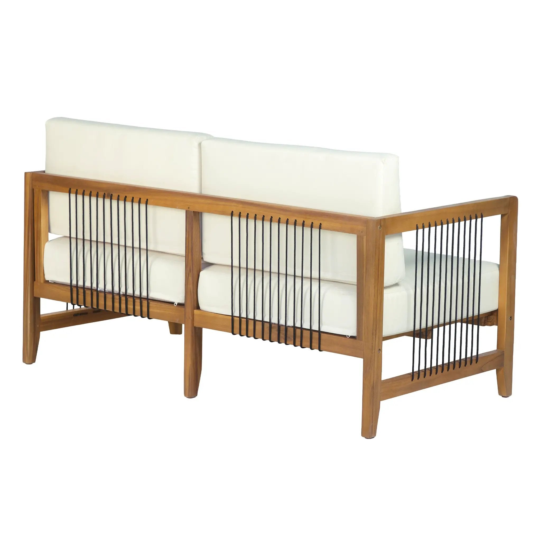 4-Piece Acacia Wood Outdoor Patio Sofa Set by HouseOfZazla