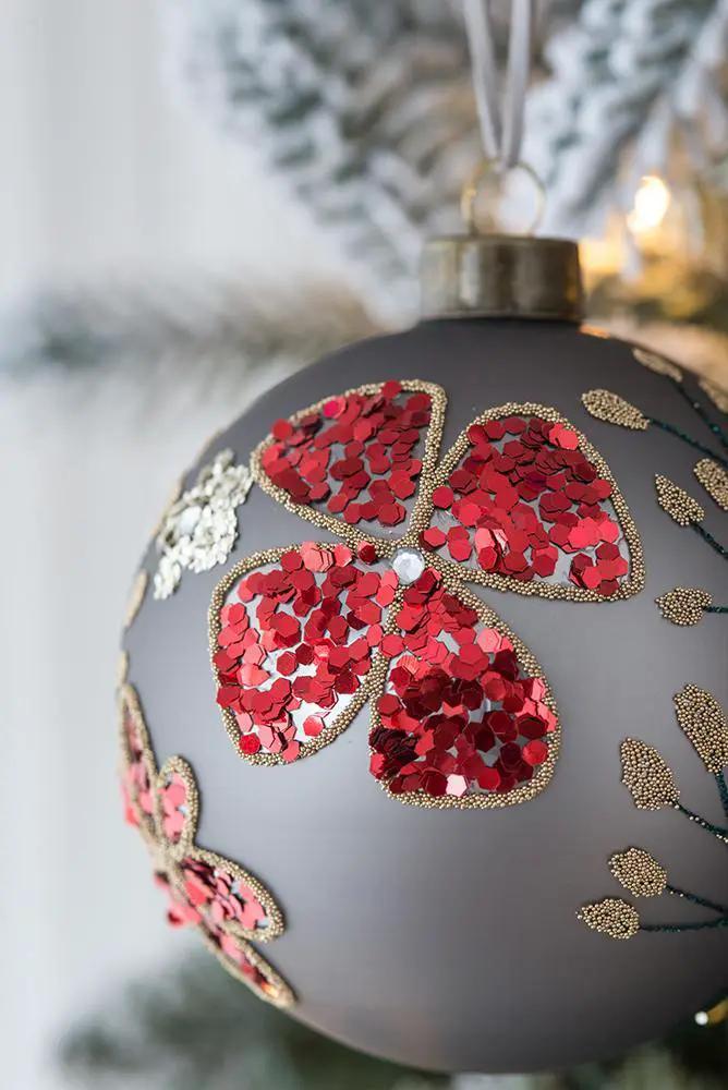 Glass Decorative Hanging Ball Christmas Tree Ornaments For Holiday Party Decorations by HouseOfZazla