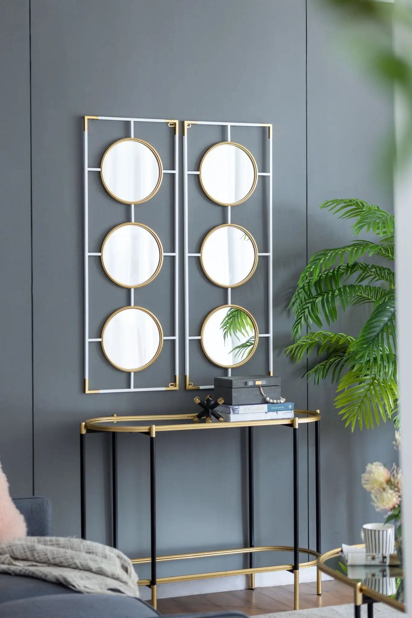3 Mirror Piece Wall Mirror InRectangular Frame, Home Wall Decor For Bedroom Living Room by Unique Piece Furniture