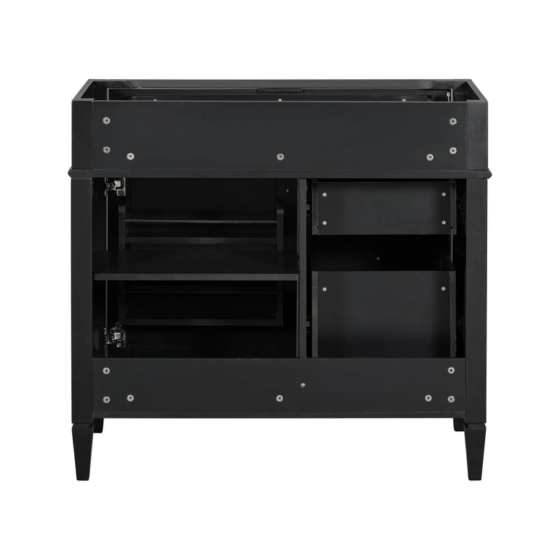 Bathroom Vanity With 2 Drawers And Tip-Out Drawer, Storage Cabinet by HouseOfZazla