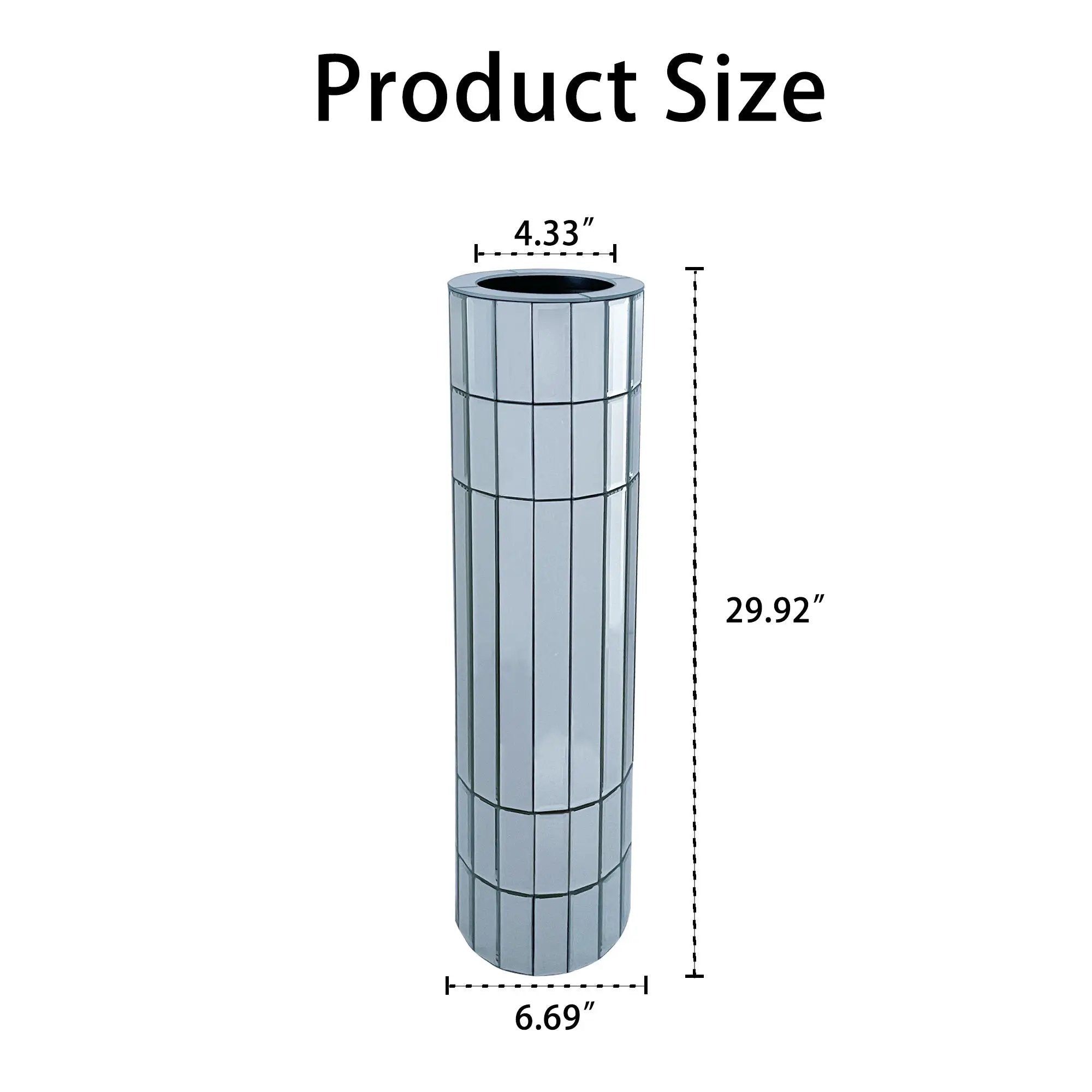29.92" Tall Floor Vase Mirrored by HouseOfZazla