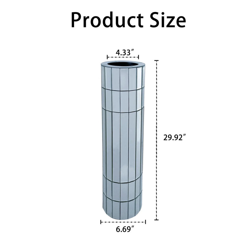 29.92" Tall Floor Vase Mirrored by HouseOfZazla