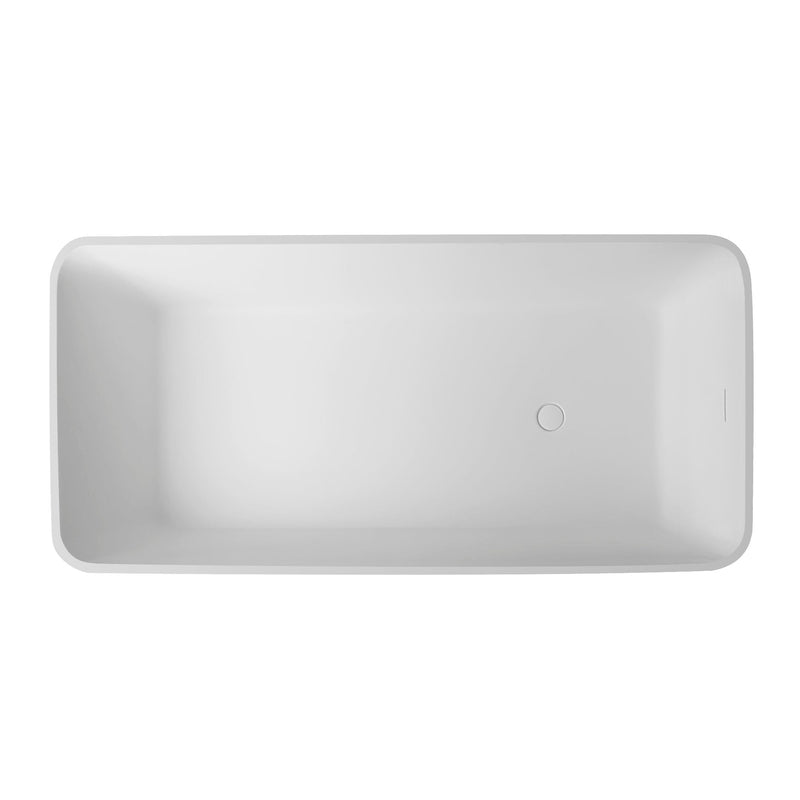 Freestandingn And Solid Surface, Soaking Bathtub For Bathroom - Matte White by HouseOfZazla