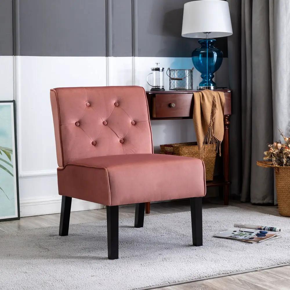 Reese - Living Room Armless Button Tufted Pattern Accent Chair (Set of 2) by Unique Piece Furniture