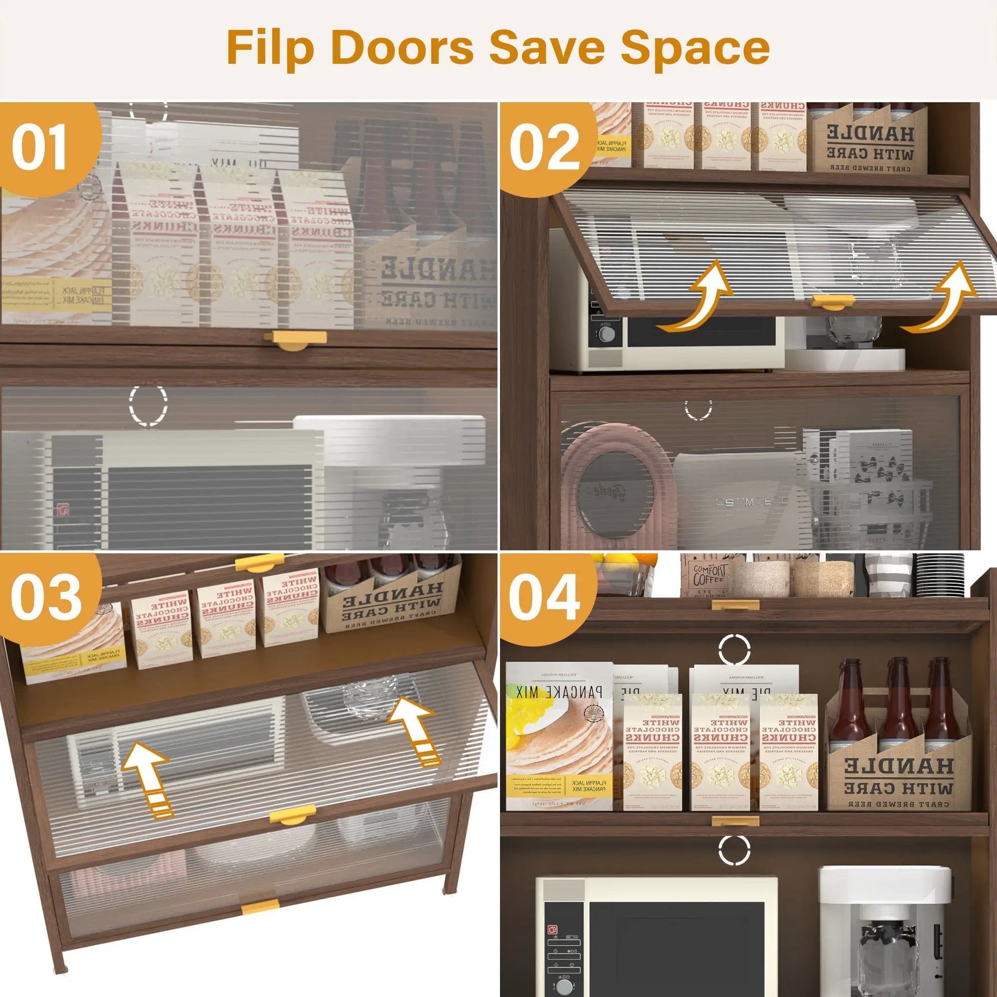 Flip Doors Cabinet, With Ample Storage Space by Unique Piece Furniture