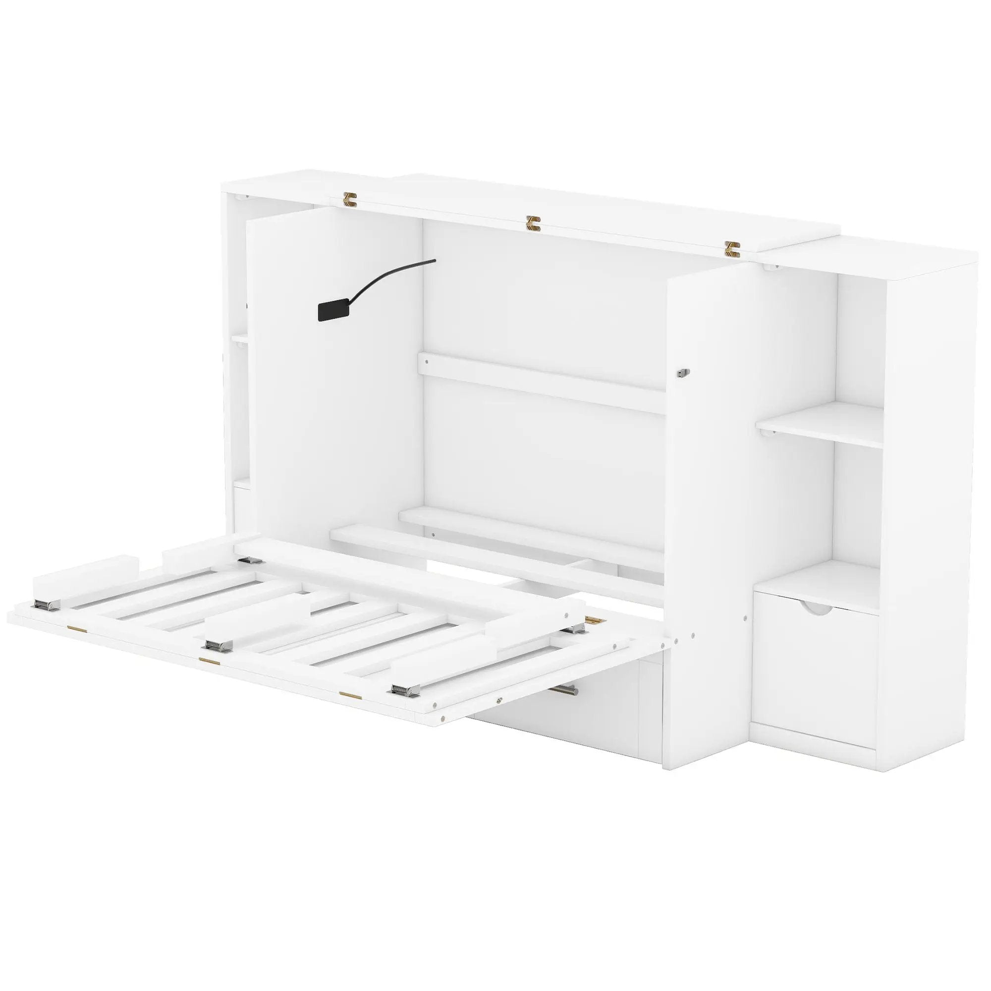 Murphy Bed With Shelves, Drawers And USB Ports by Unique Piece Furniture