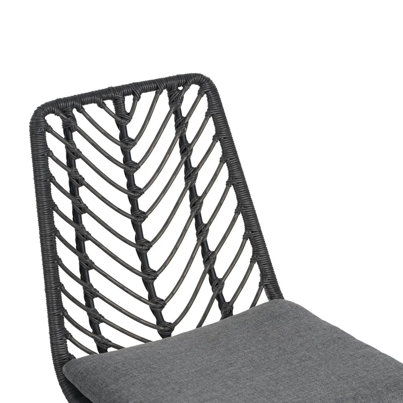 DEJA Chair 2PCS with 2 Cushions, Gray by HouseOfZazla
