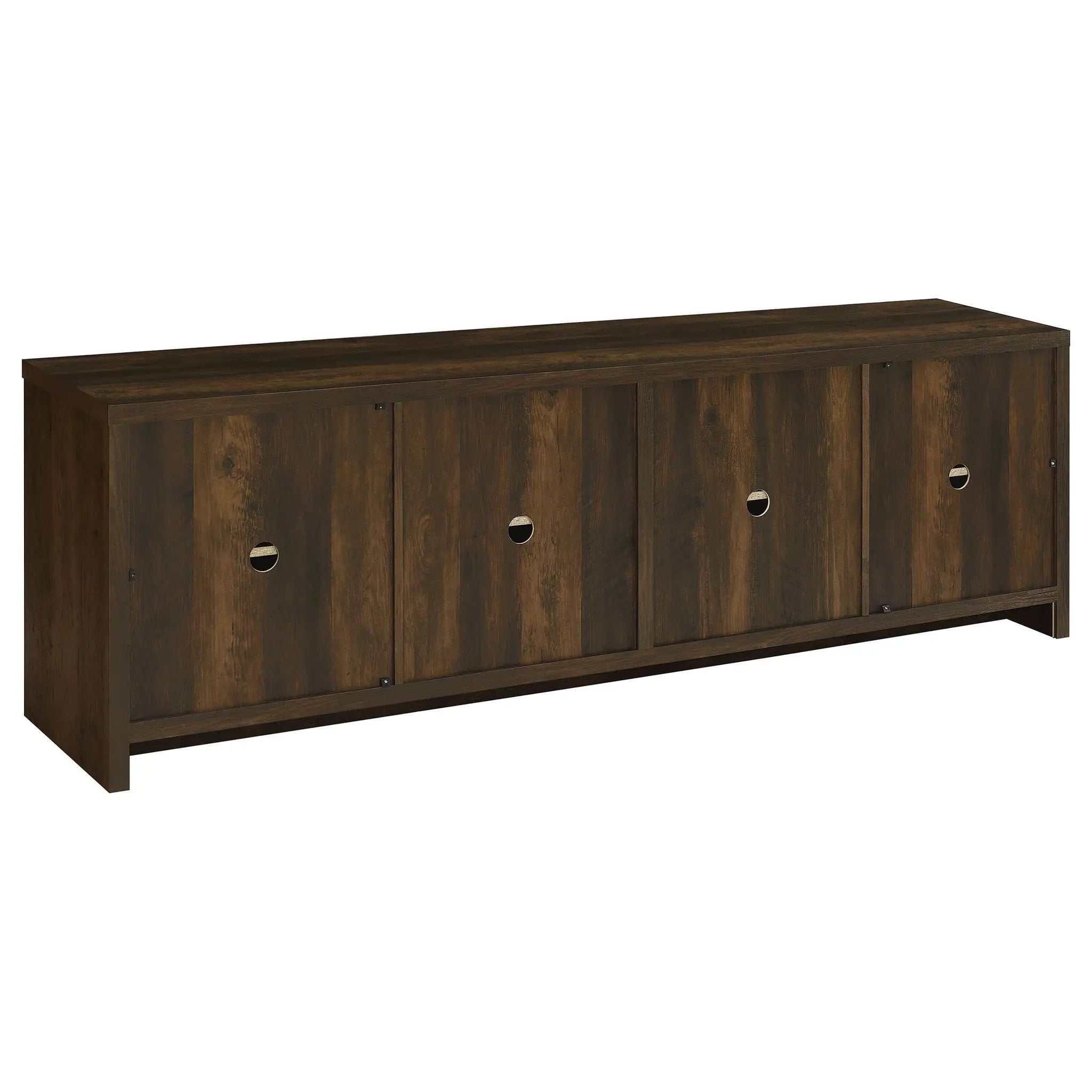 Laughlin 4-door Engineered Wood 78-inch TV Stand Dark Pine by Unique Piece Furniture