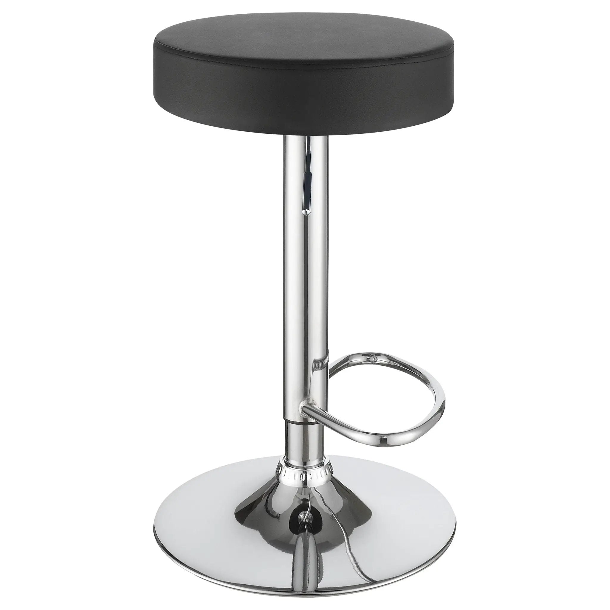 Ramses 29-inch Adjustable Bar Stool Chrome and Black by Unique Piece Furniture