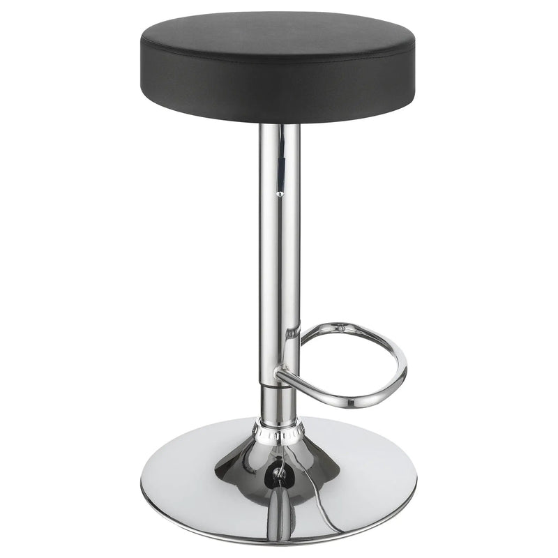 Ramses 29-inch Adjustable Bar Stool Chrome and Black by Unique Piece Furniture
