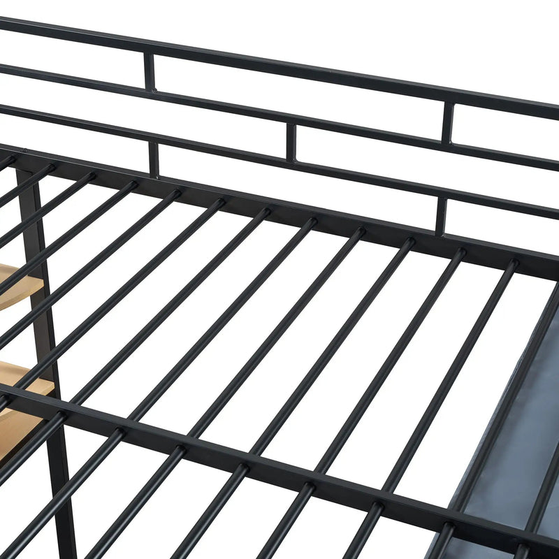 Loft Bed With Desk, Shelves, Power Outlet, LED Light And Wardrobe by HouseOfZazla