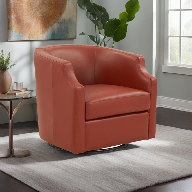 Emmett - Swivel Glider Barrel Chair With Clip Arm Design by HouseOfZazla