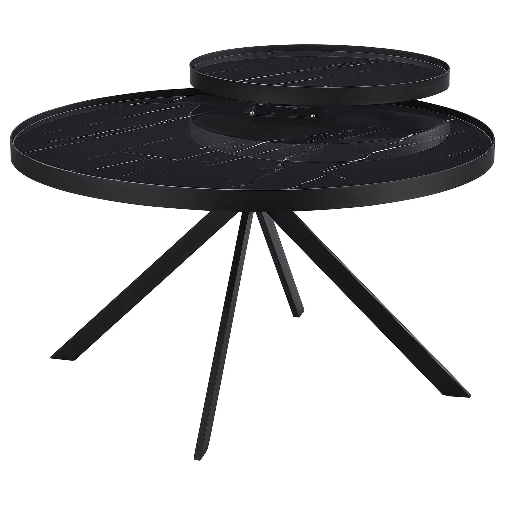 Briggs 3-piece Round Coffee and End Table Set Black by Unique Piece Furniture