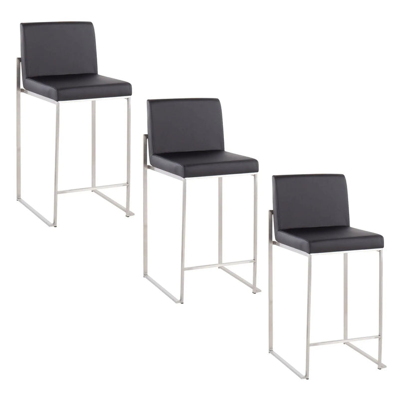 Fuji - Contemporary High Back Counter Stool, Functional Design by HouseOfZazla