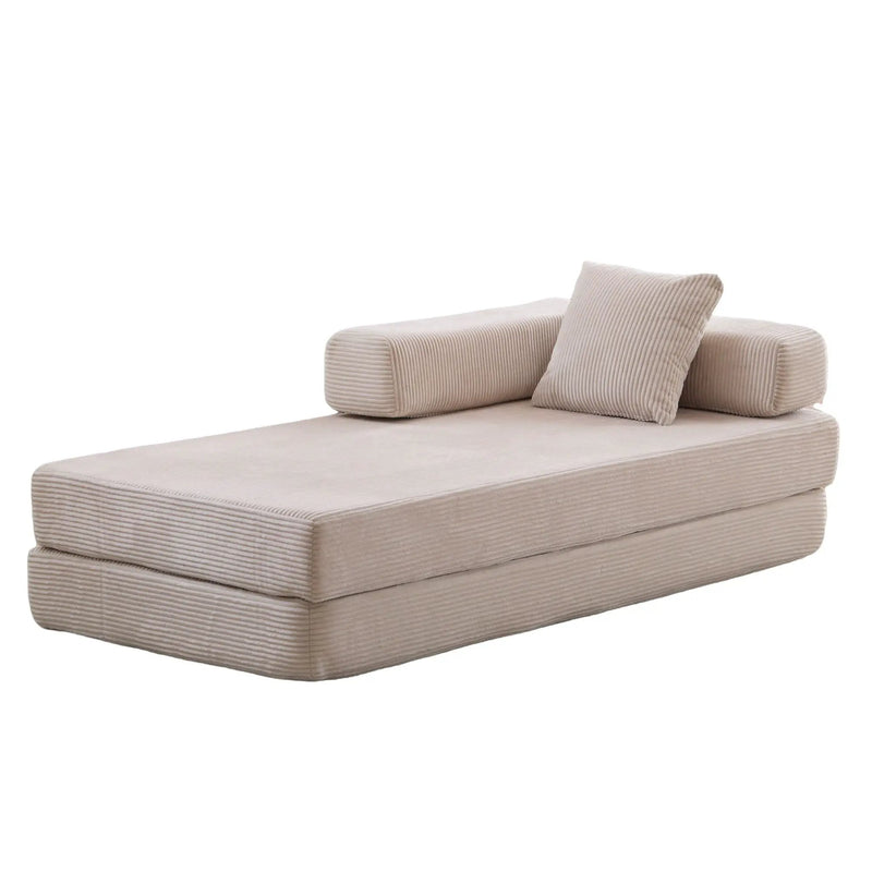 Floor Couch, Convertible Floor Sofa Bed With Pillow Back Support Armrest by HouseOfZazla