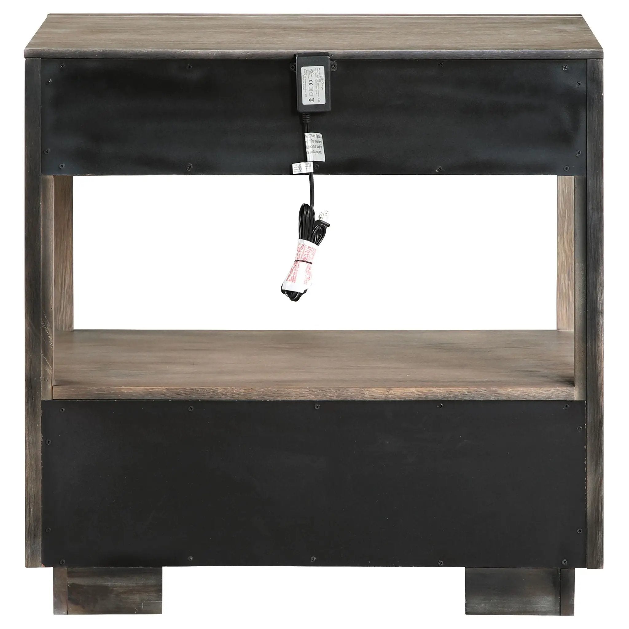 Durango 2-drawer Nightstand Bedside Table Taupe Oak by Unique Piece Furniture