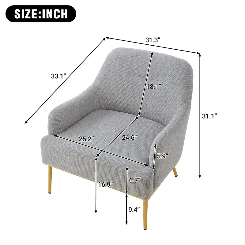 Modern Elegance Accent Chair With Curved Backrest by HouseOfZazla