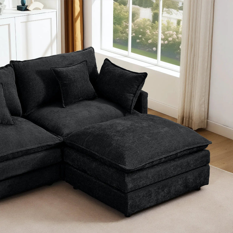Modular Sectional Sofa - 102 Inch L Shaped Couch Set for Living Room by HouseOfZazla