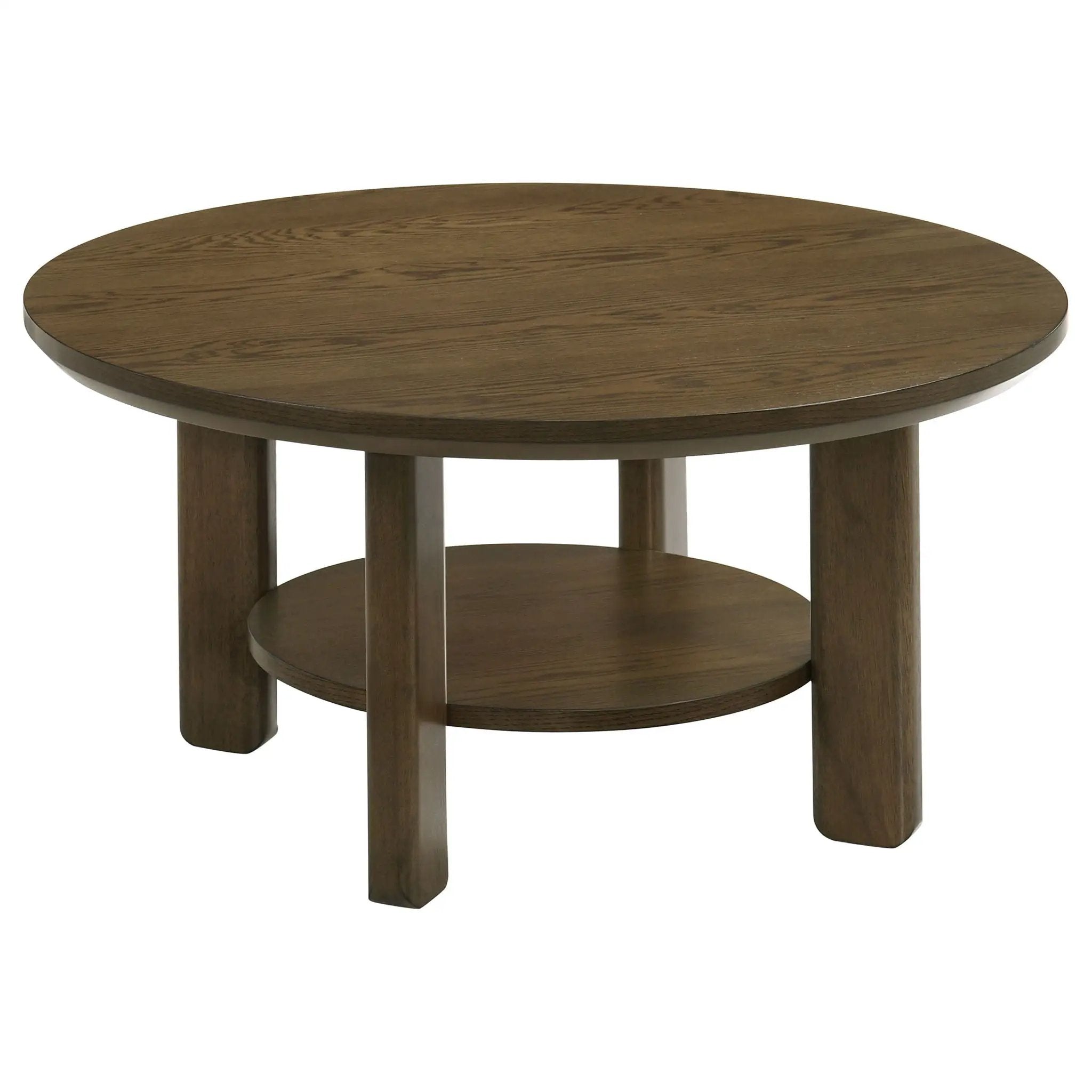 Ottowa 3-piece Round Wood Coffee Table Set Brown by Unique Piece Furniture