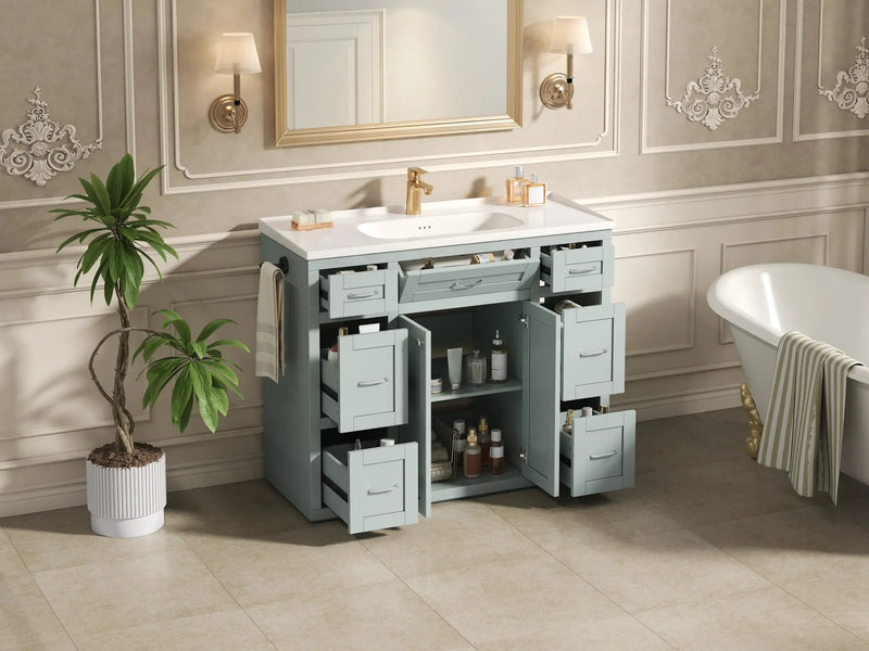 48" Mint Green Bathroom Vanity by HouseOfZazla