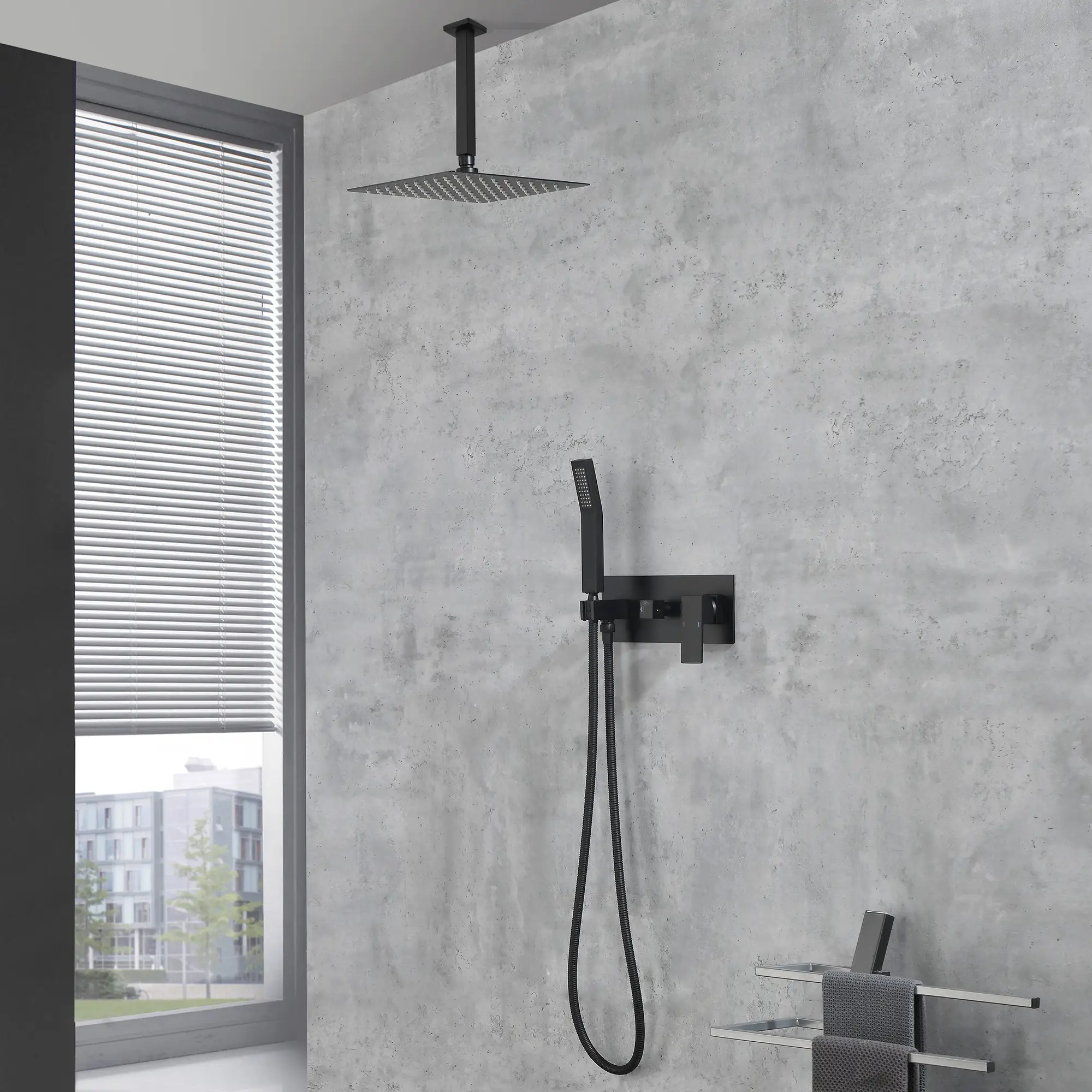 Matte Black Shower Head Set by HouseOfZazla