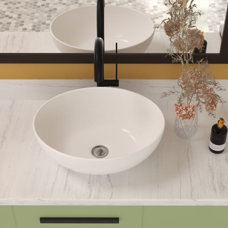 Oval Vessel Bathroom Sink - White by HouseOfZazla