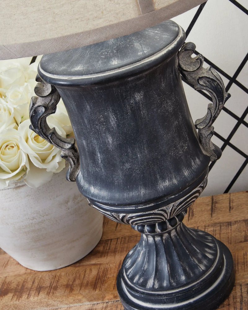 Morvanford - Poly Table Lamp - Antique Black by Unique Piece Furniture