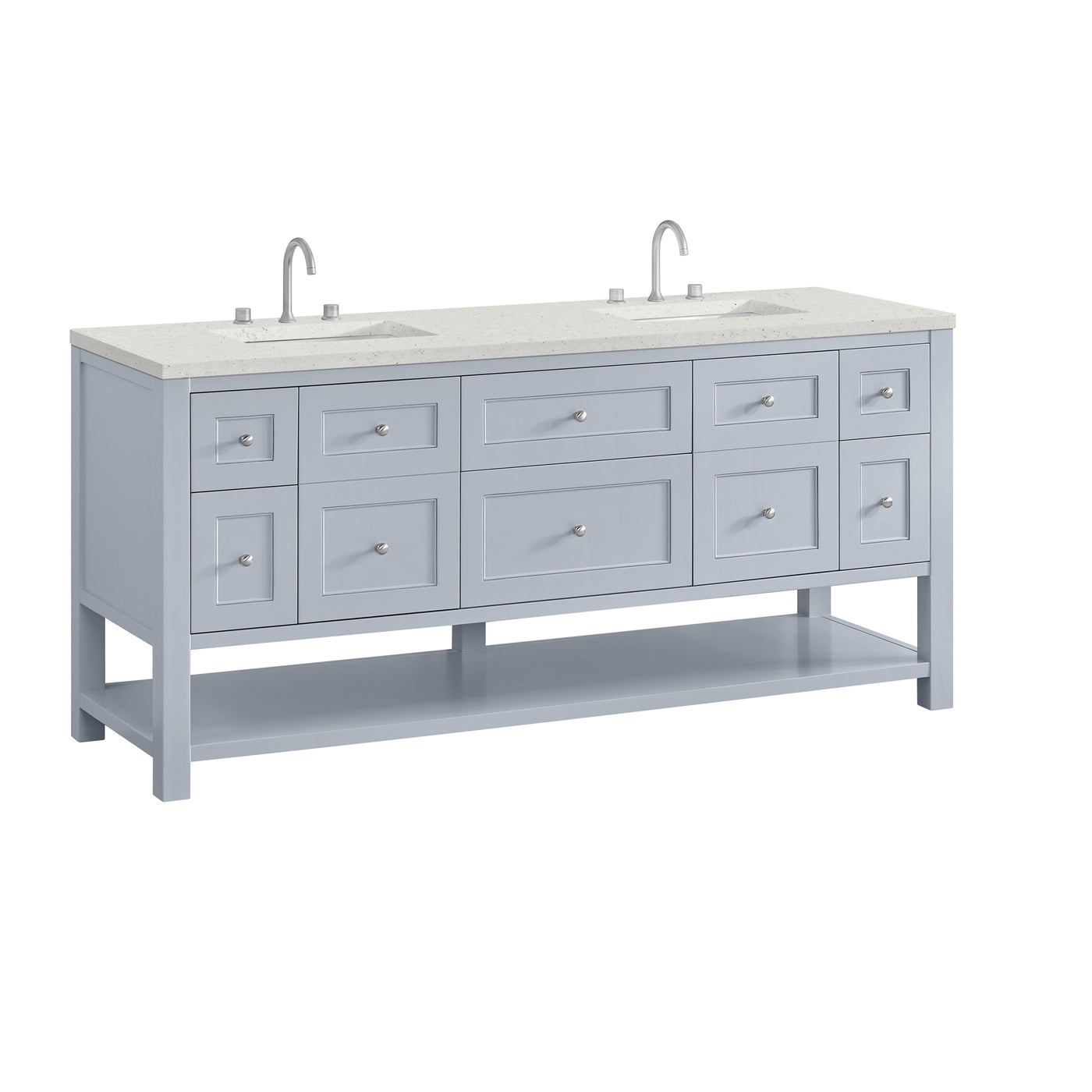 James Martin Breckenridge 72" Double Bathroom Vanity, Serenity Blue, view 30