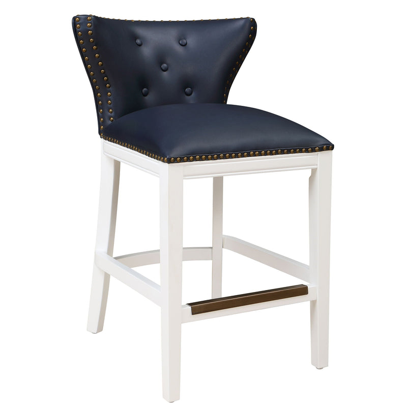 Macon - Counter Stool With Accents - Dark Blue by HouseOfZazla
