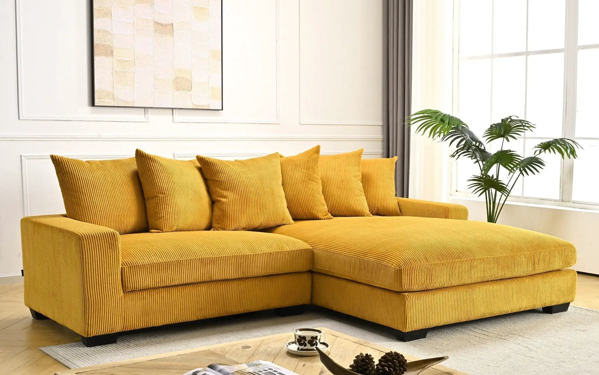 Luxe - Oversized 2 Piece Sectional Couches For Living Room, L Shaped Sofa With Chaise by HouseOfZazla