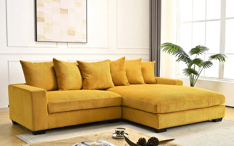 Luxe - Oversized 2 Piece Sectional Couches For Living Room, L Shaped Sofa With Chaise by HouseOfZazla