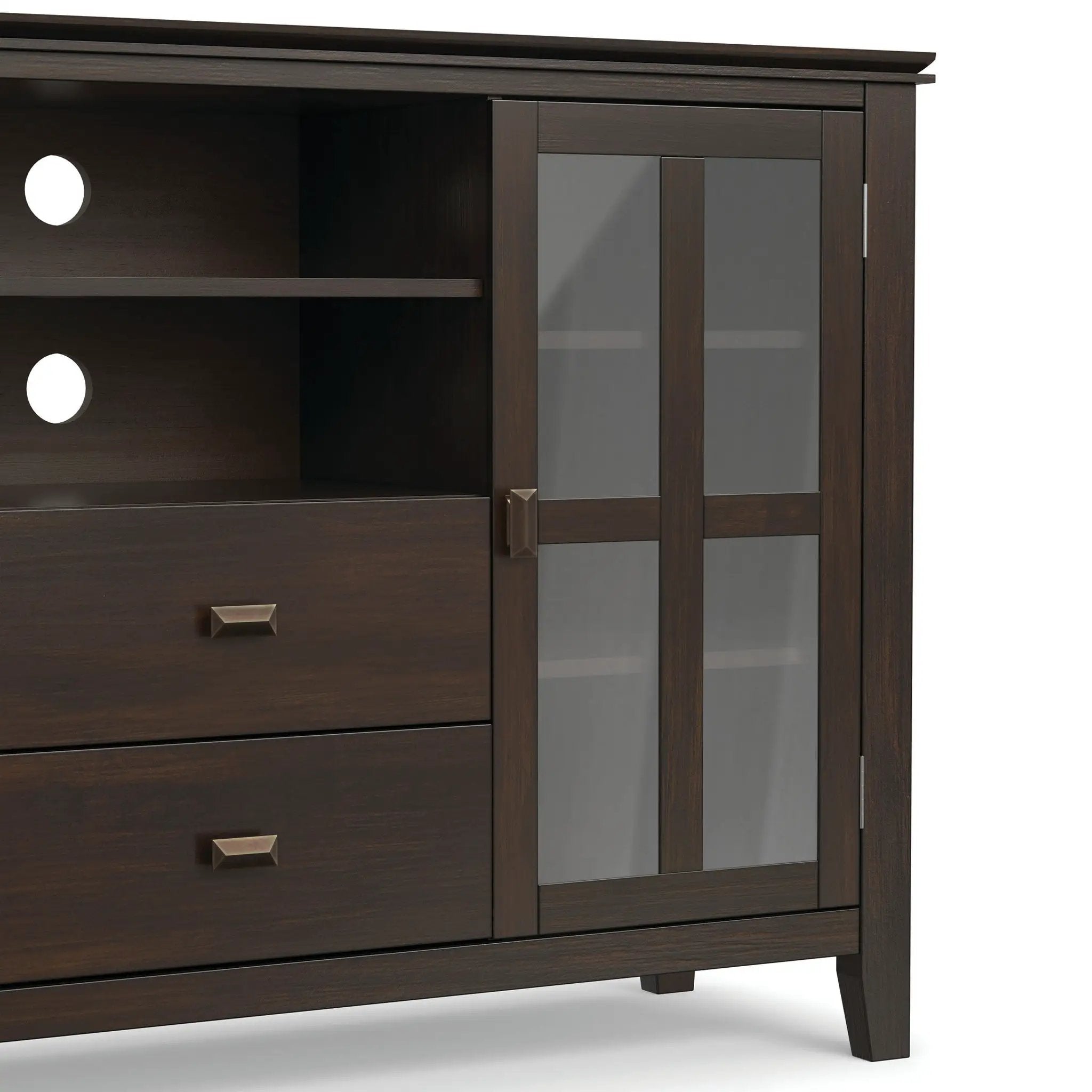 Artisan - Tall TV Media Stand - Dark Chestnut Brown by Unique Piece Furniture