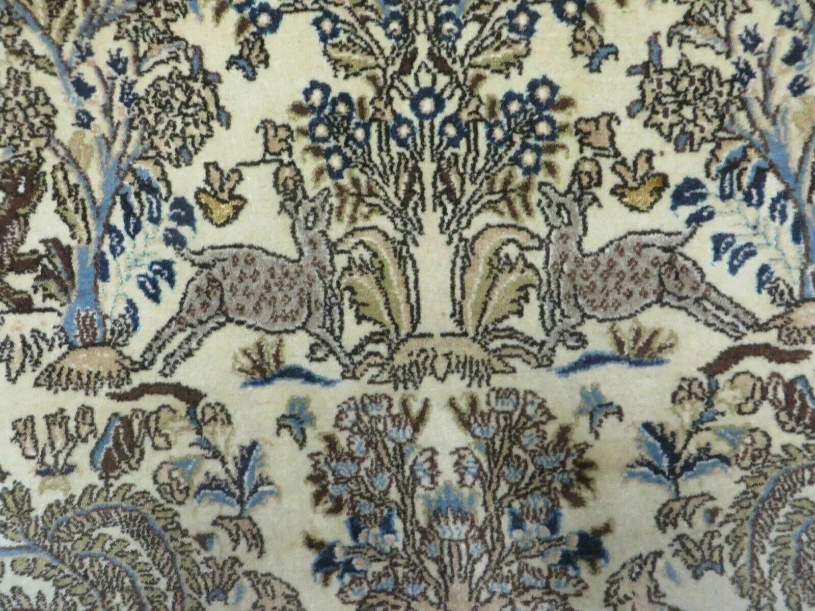 4' X 6 Handmade India Oriental Fine Pictorial Tree Of Life Wool Silk Rug Wow by Jewel Rugs