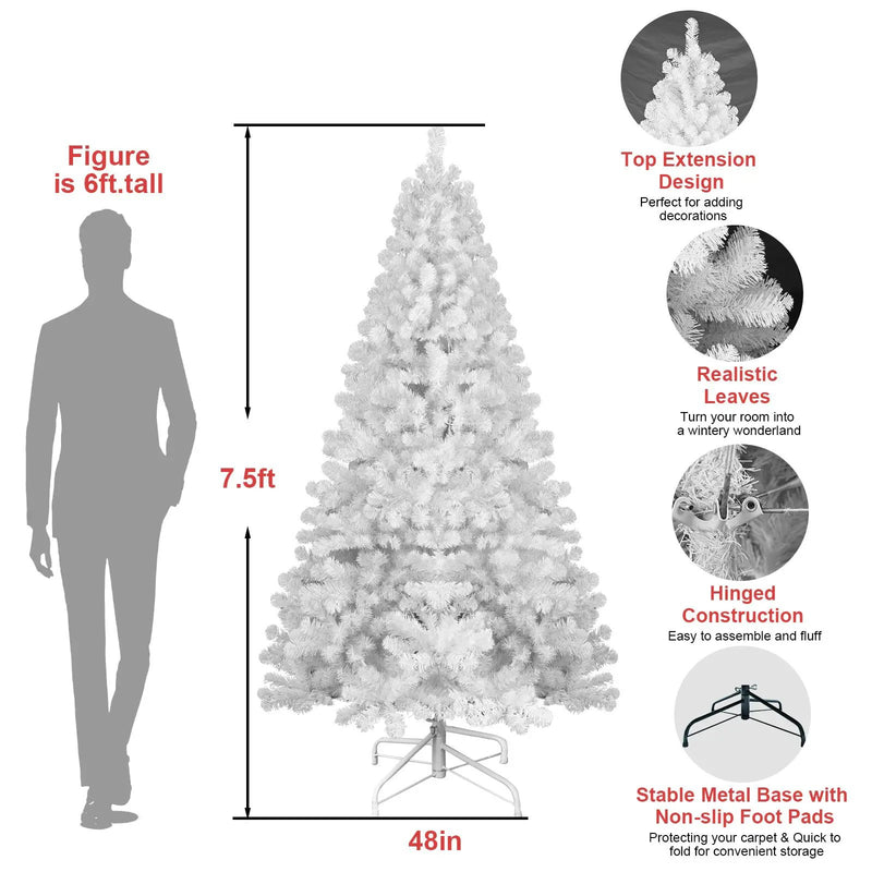 The 4-Foot Pre-Lit Modern White Christmas Tree by HouseOfZazla