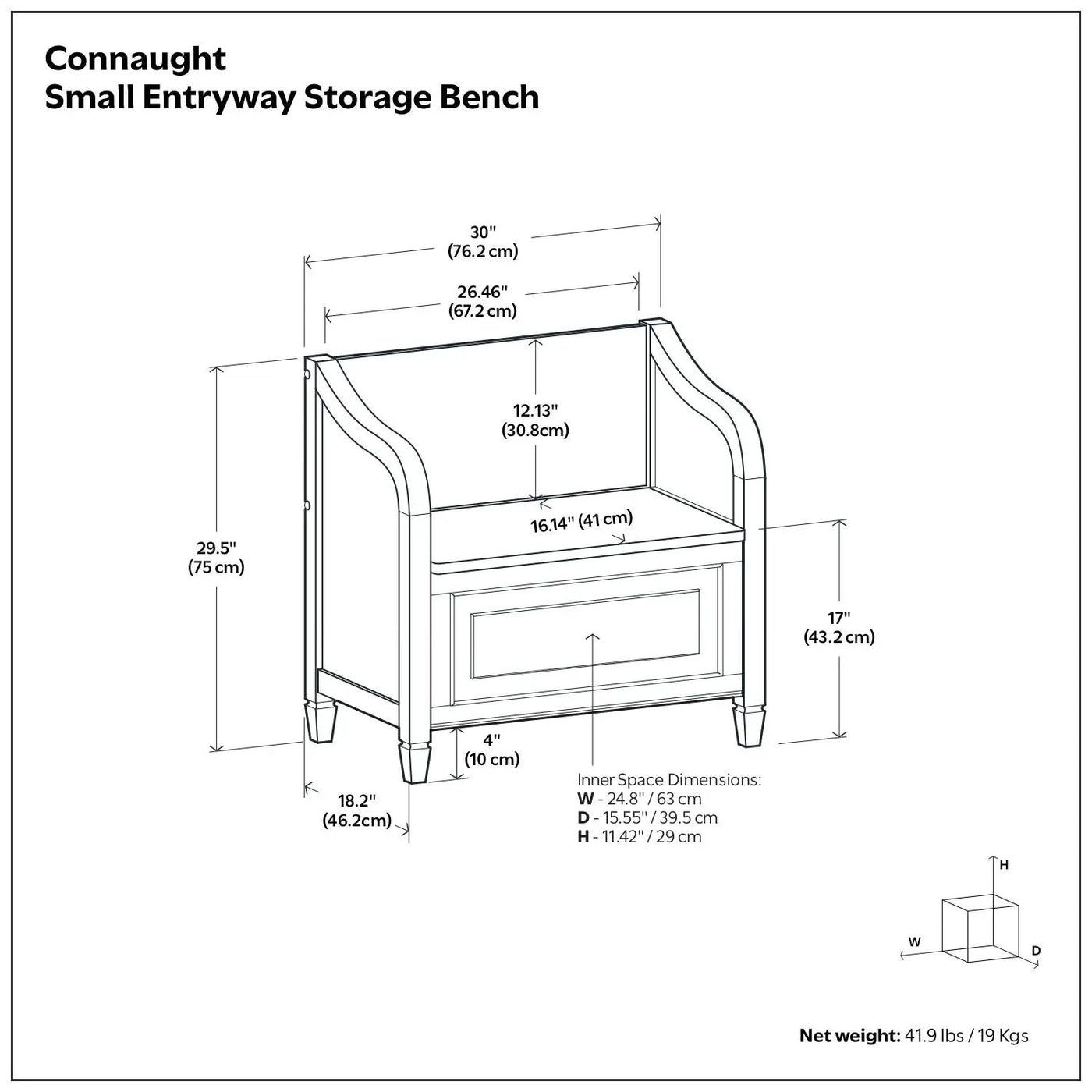Connaught - Storage Bench by Unique Piece Furniture
