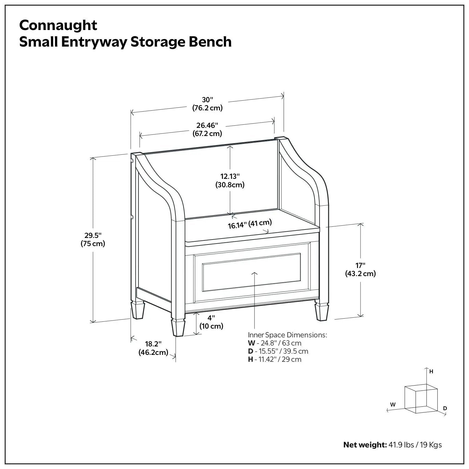 Connaught - Storage Bench by Unique Piece Furniture