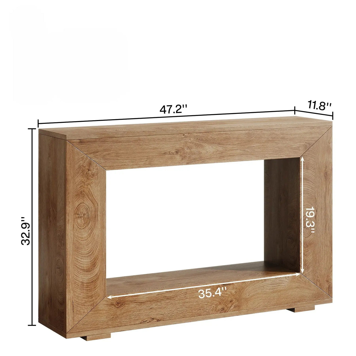 Narrow Entryway Storage Console Table With Open Shelf by HouseOfZazla