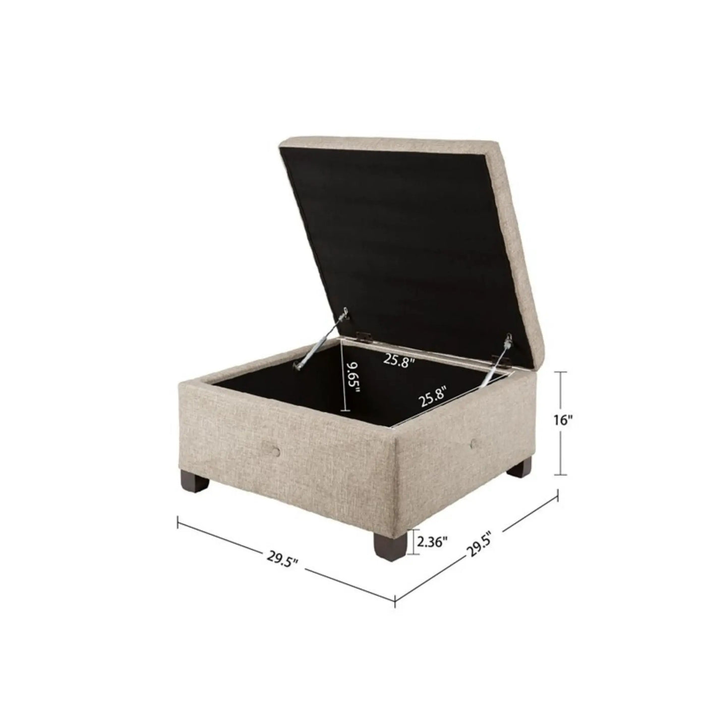 Aspen - Ottoman Soft Close Storage by Unique Piece Furniture