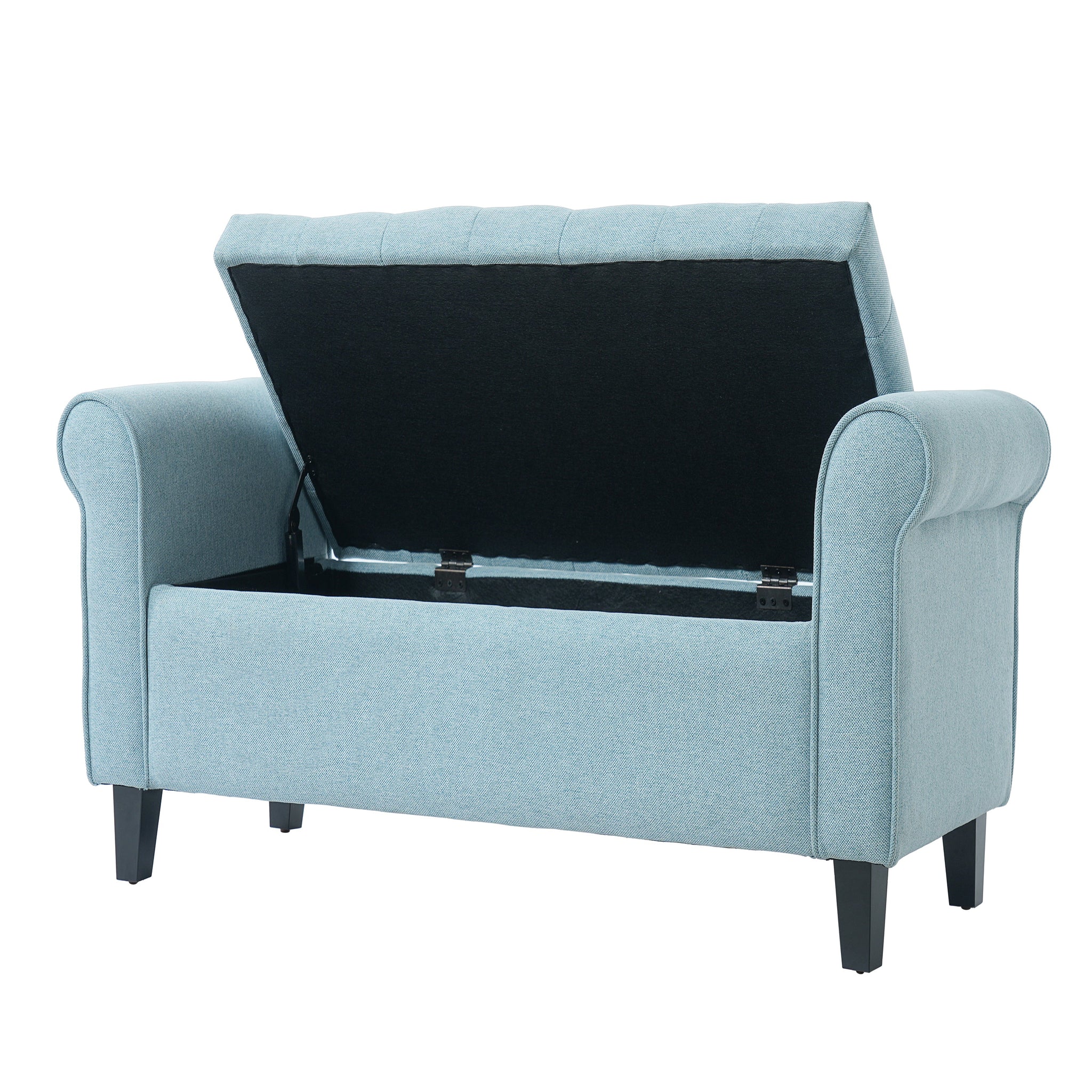 Light Blue Tufted Storage Bench by HouseOfZazla