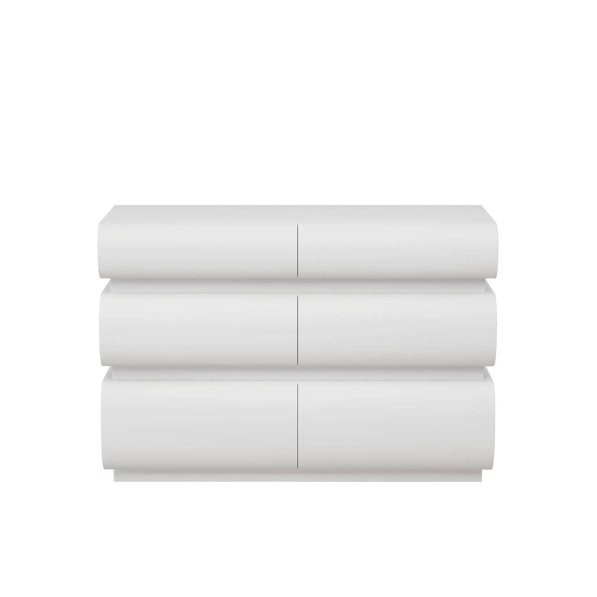 Minimalist Modern 6 Drawer Dresser, Handle Free Design With Wide Storage