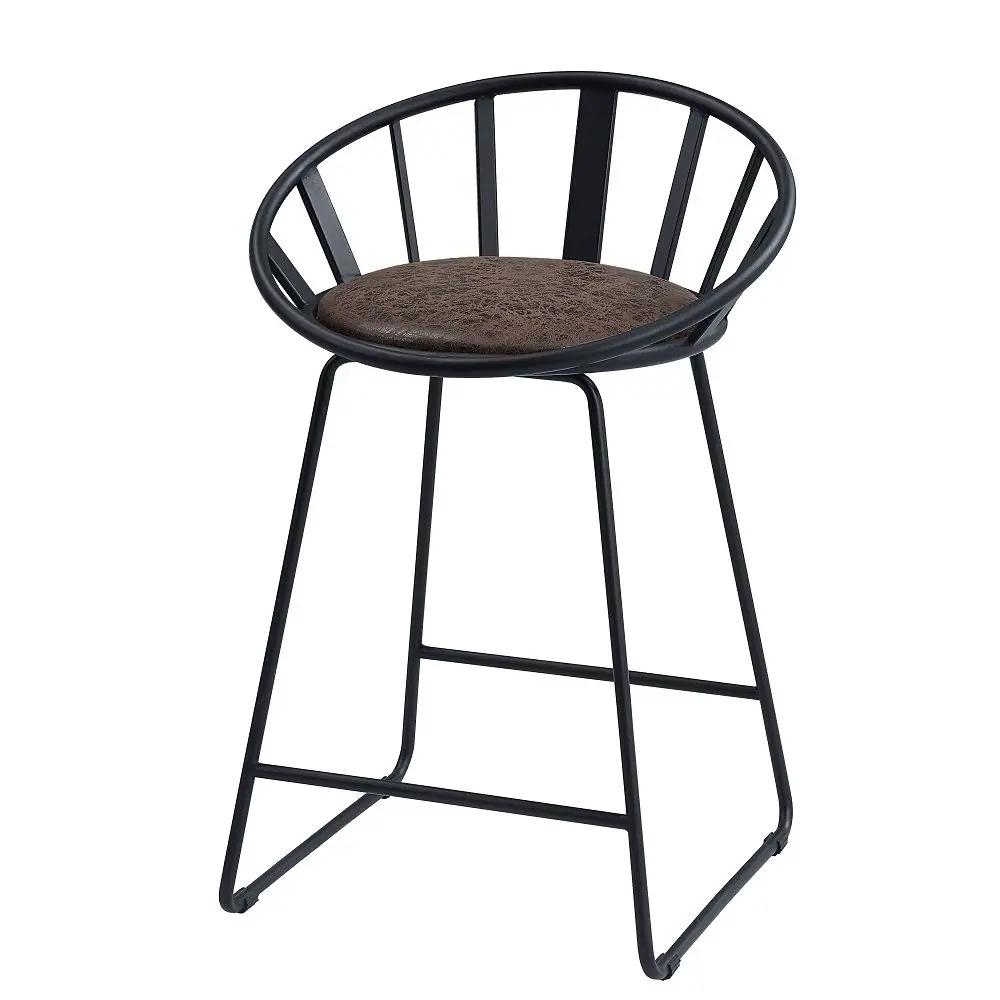 Zudora - Counter Height Chair (Set of 2) - Synthetic Leather & Black by Unique Piece Furniture