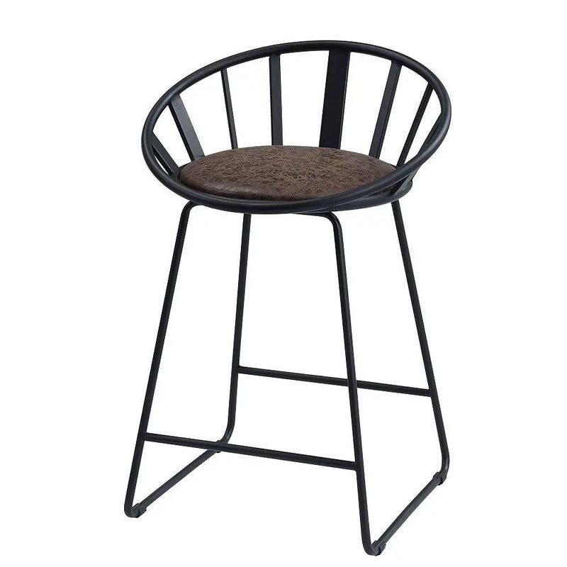 Zudora - Counter Height Chair (Set of 2) - Synthetic Leather & Black by Unique Piece Furniture