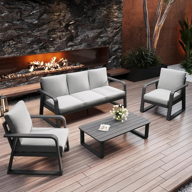 FR One Three-Seater + Two Single Seats + One Coffee Table by HouseOfZazla